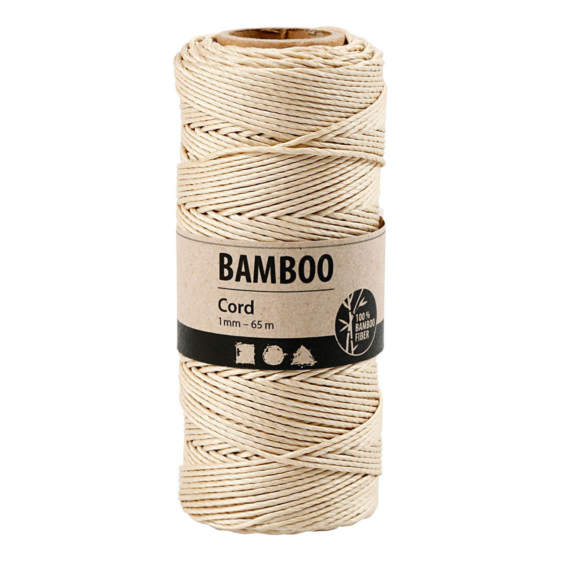 Creative company bamboekoord gebroken wit, 65m