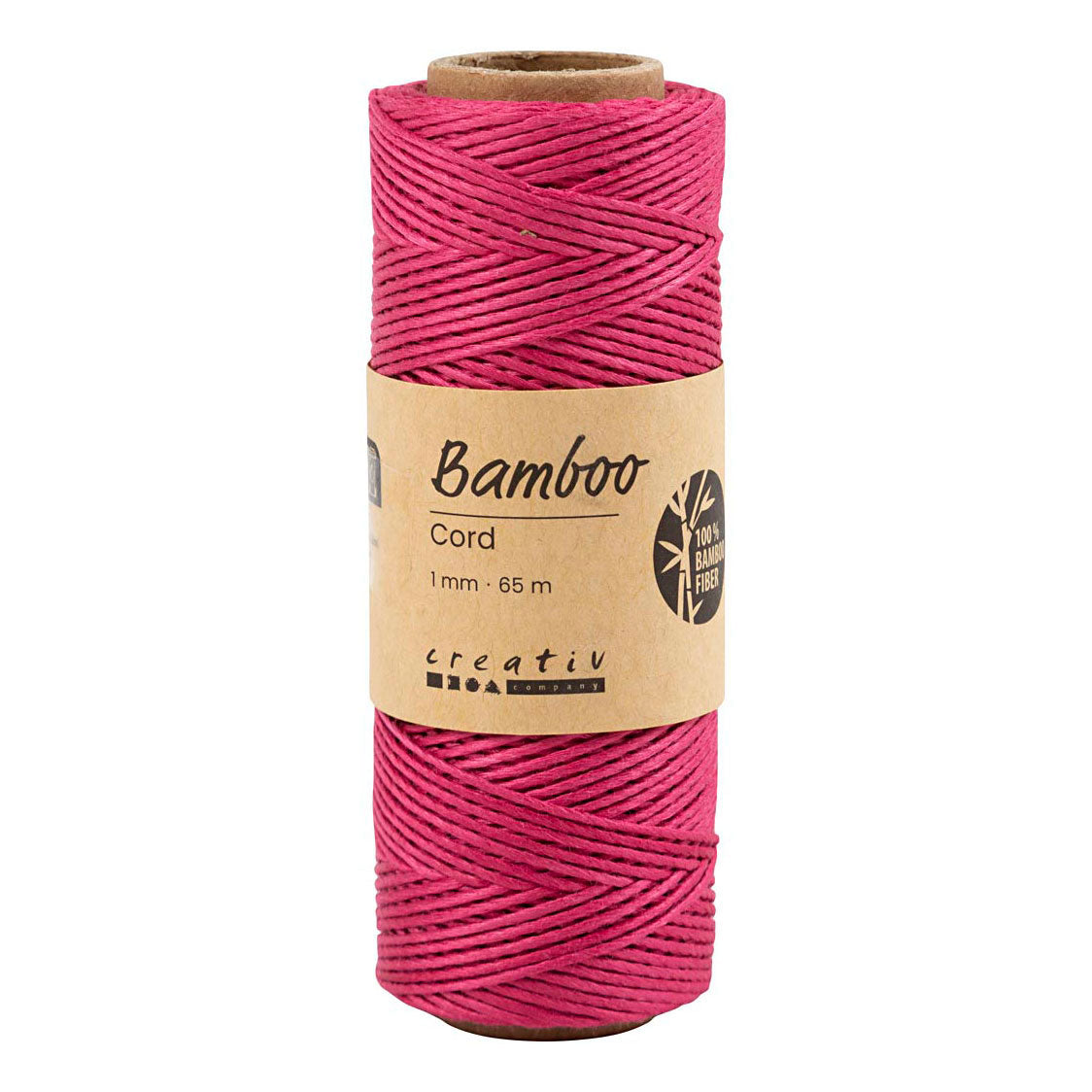 Creativ company https: www.cchobby.nl bamboekoord-dikte-1-mm-donkerroze-65-m-1-rol