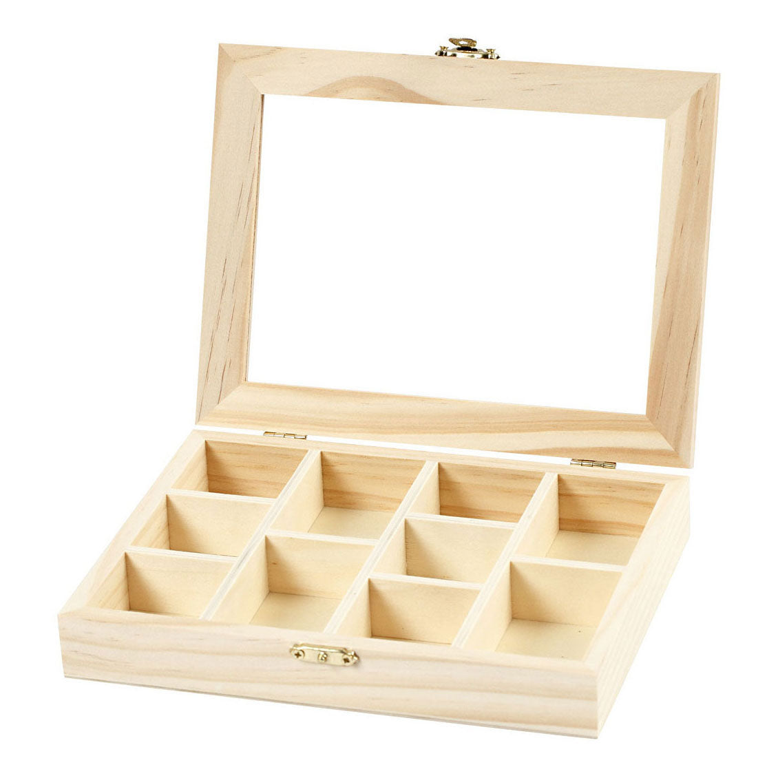 Creativ company https: www.cchobby.nl doos-met-glazen-deksel-afm-15-5x20-5x3-5-cm-gatgrootte-4-3x6-6-cm-1-stuk