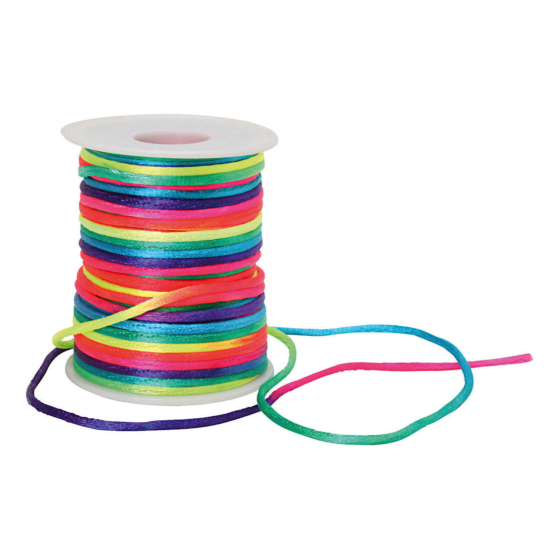 Creatief bedrijf macrame koord regenboogkleuren, 40m