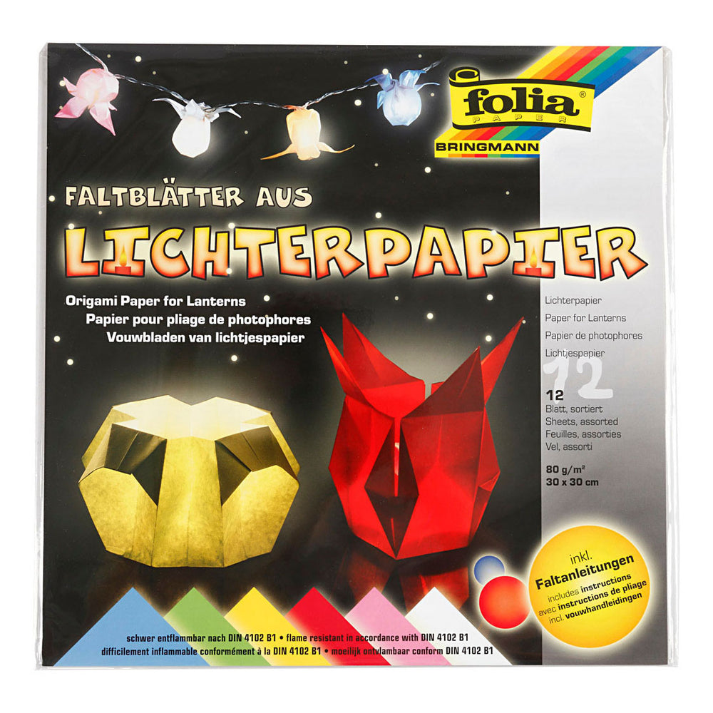 Creativ company lantaarnpapier standaardkleuren 30x30cm , 12 afgesloten