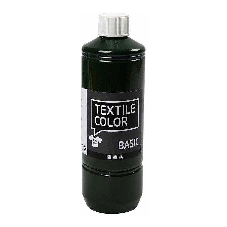 Creativ company textielkleur semi-dekkende textielverf - olijfgroen, 500ml