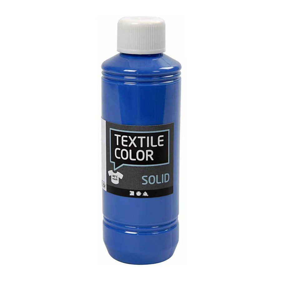 Creativ company textile color dekkende textielverf - brilliant blauw, 250ml