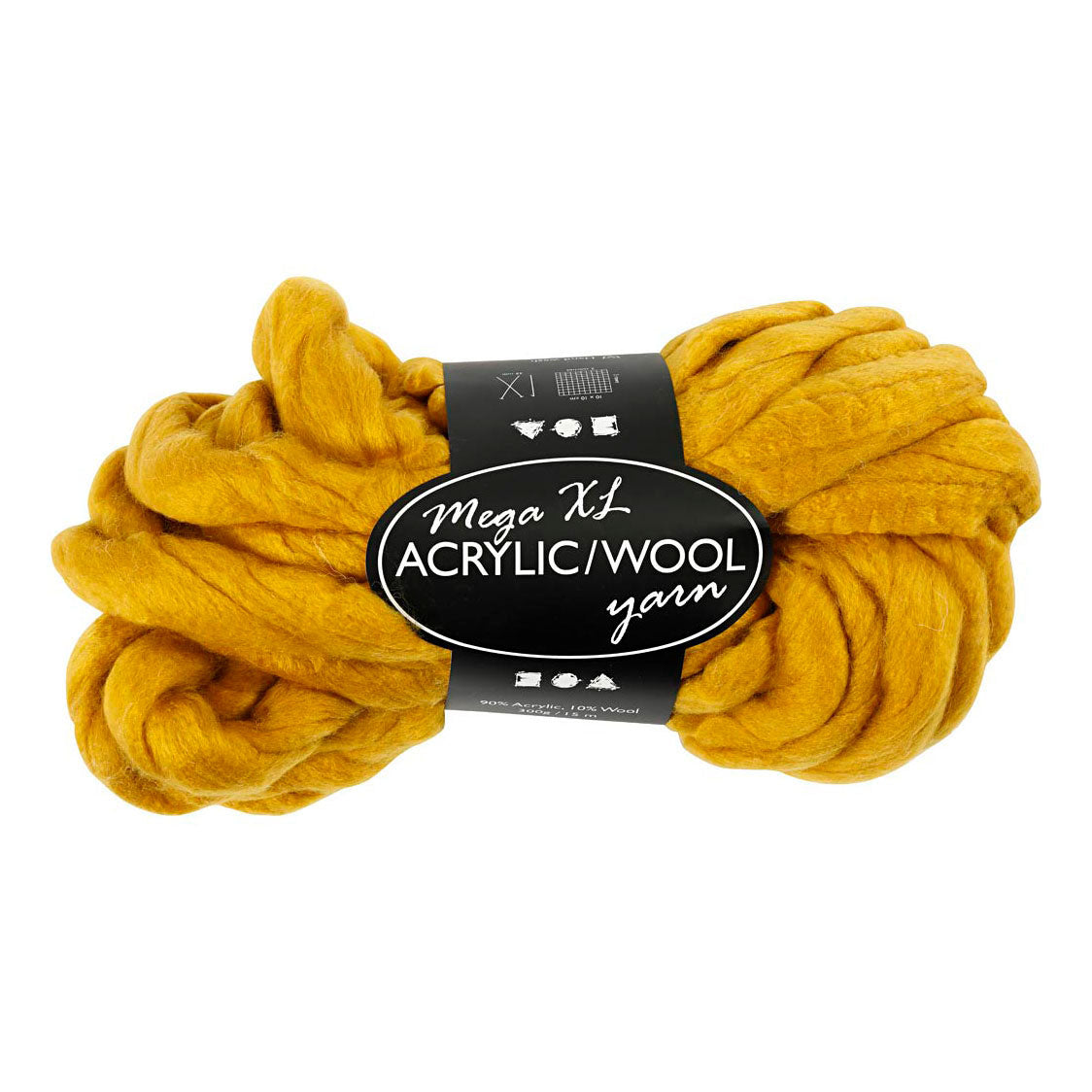 Creativ Company XL yarn acrylic dark yellow, 15m