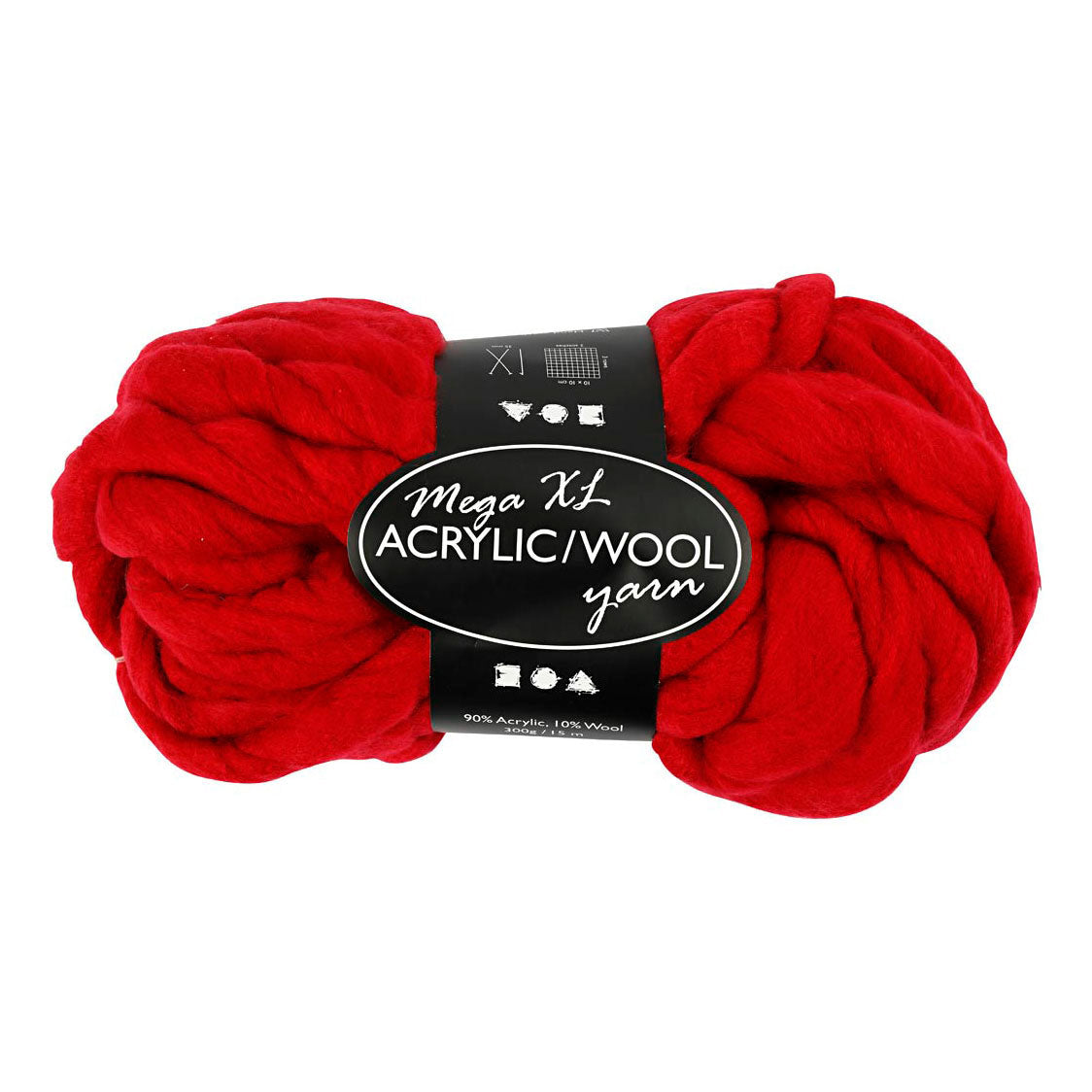 Creatief bedrijf xl garen van acryl donkerrood, 15m