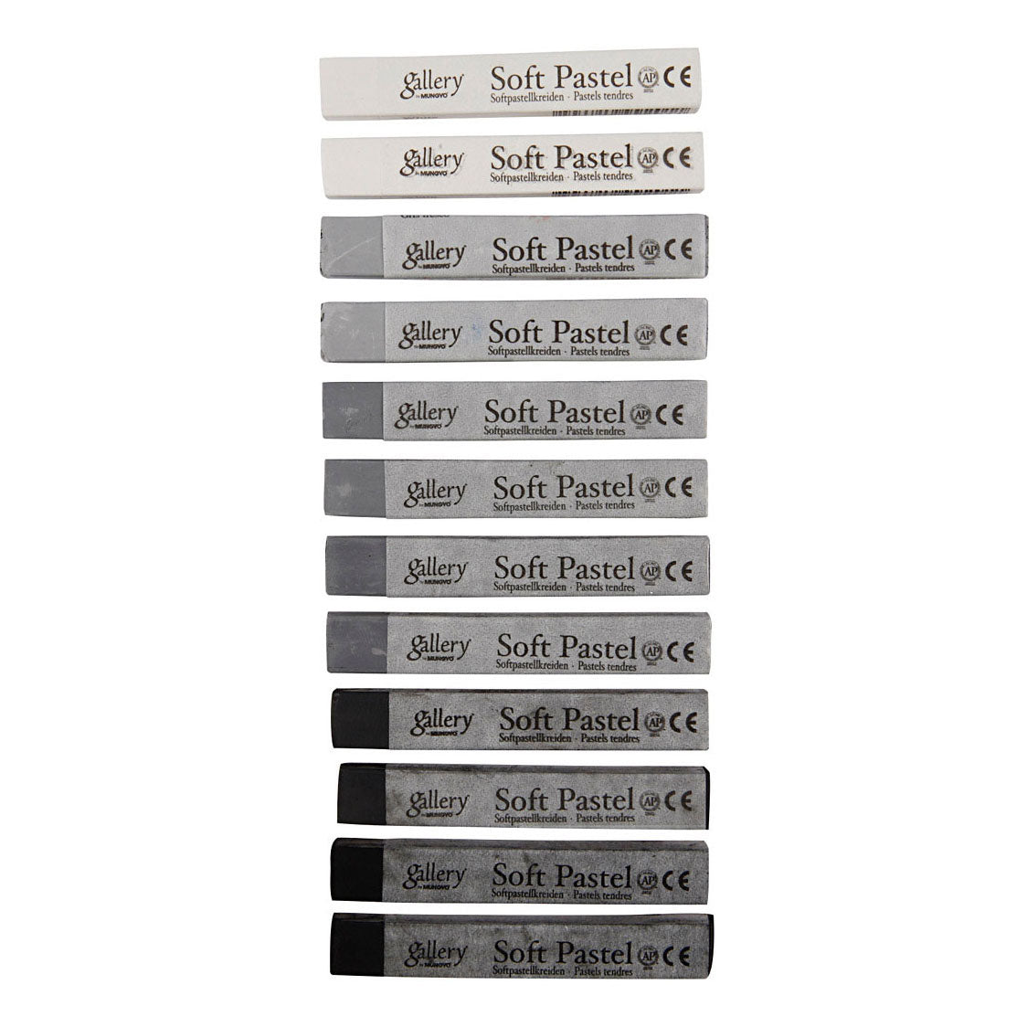 Creativ Company gallery soft pastel set black and white harmony, 12 pcs.