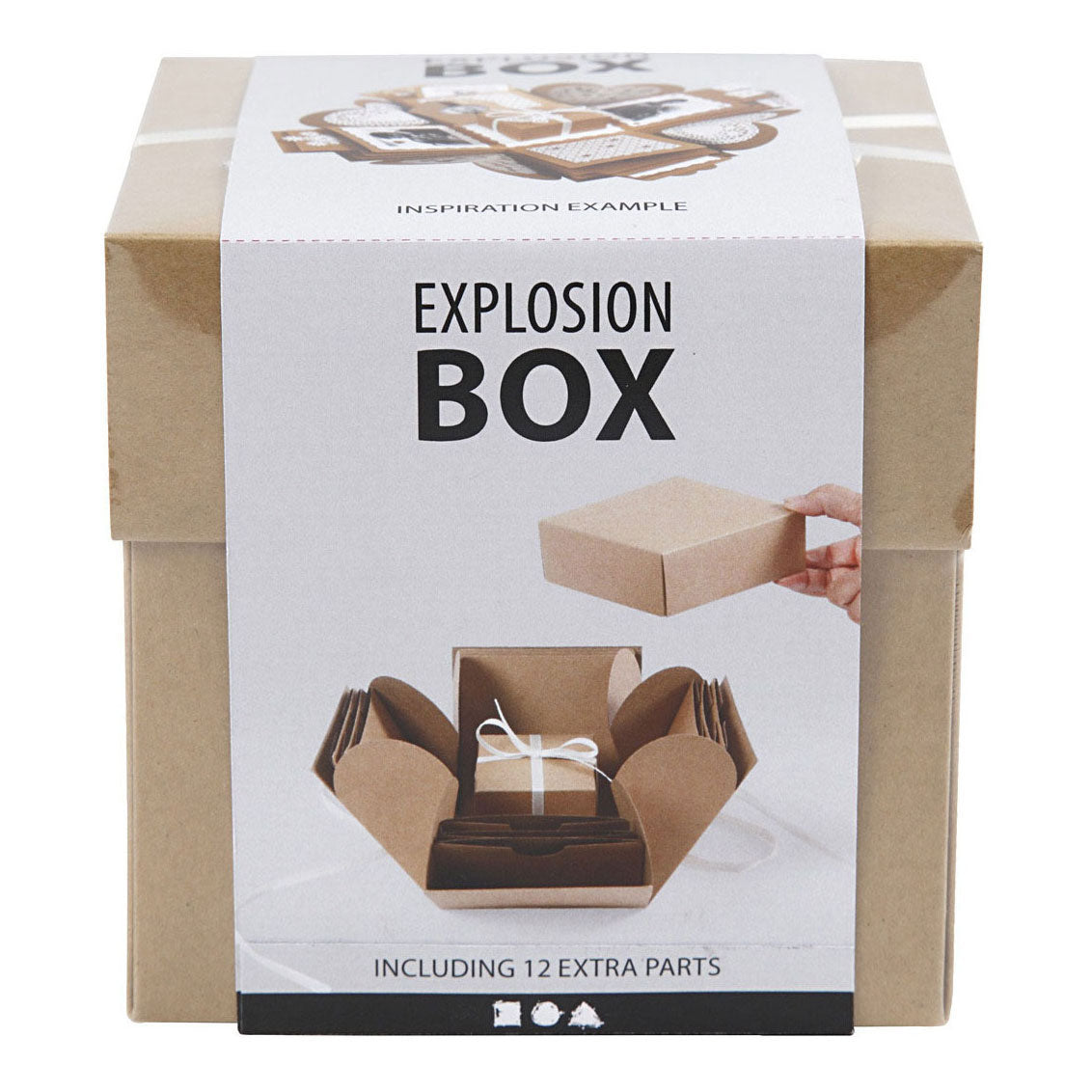 Creativ company explosiedoos geschenkdoos naturel set
