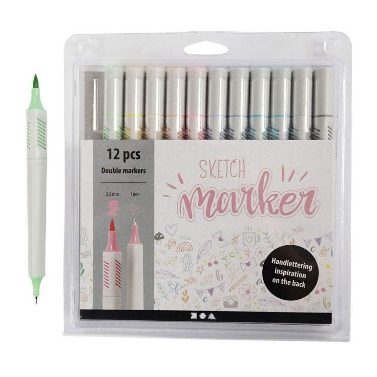 Creatief bedrijf tekenstiften pastelkleuren, 12st.