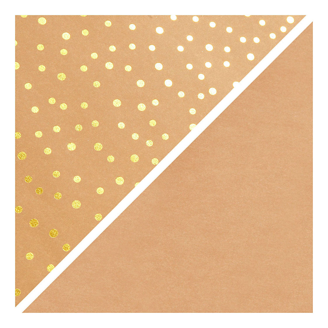 Creativ company kunstleer papier bruin met stippen, 1m