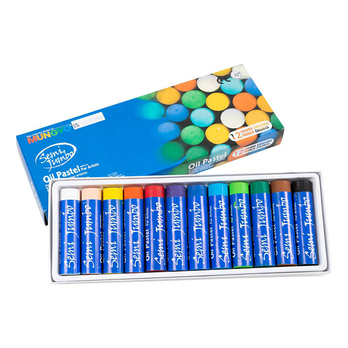 Creatief bedrijf mungyo maxi oliepastel, 12st.