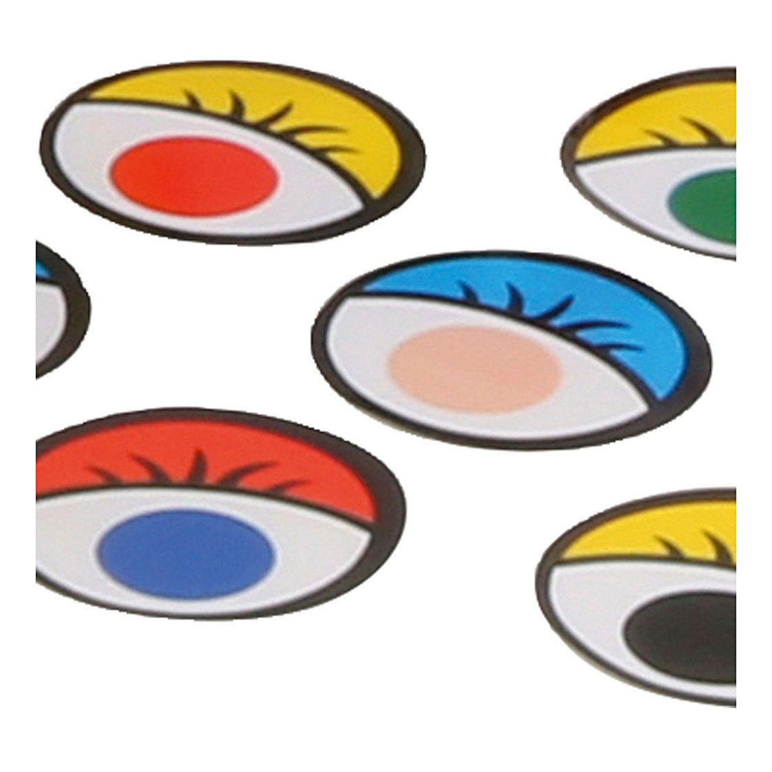Creativ bedrijfssticker ogen kleur, 2000st.
