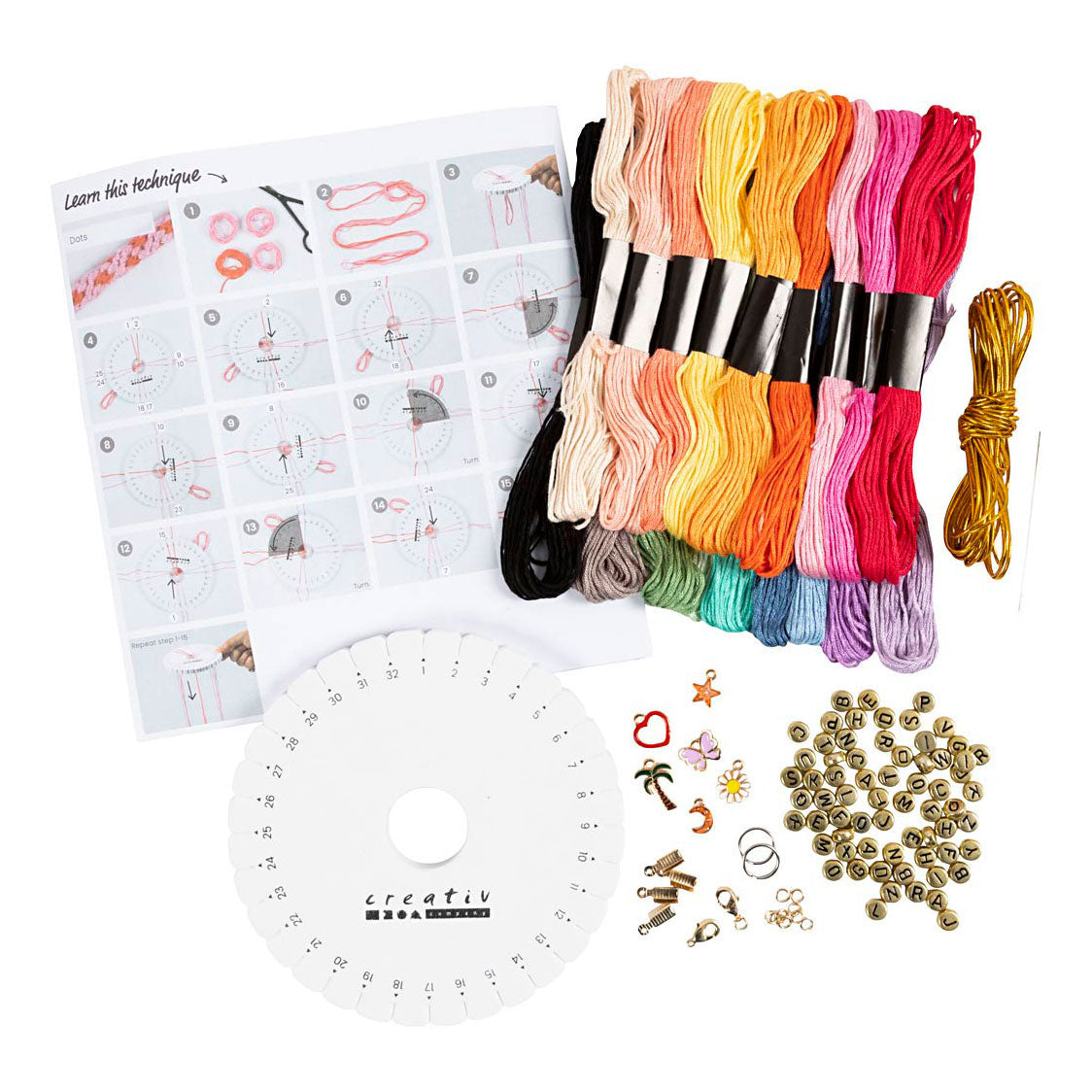 Creativ Company Starter hobbyset kumihimo vriendschapsarmband 1 doos