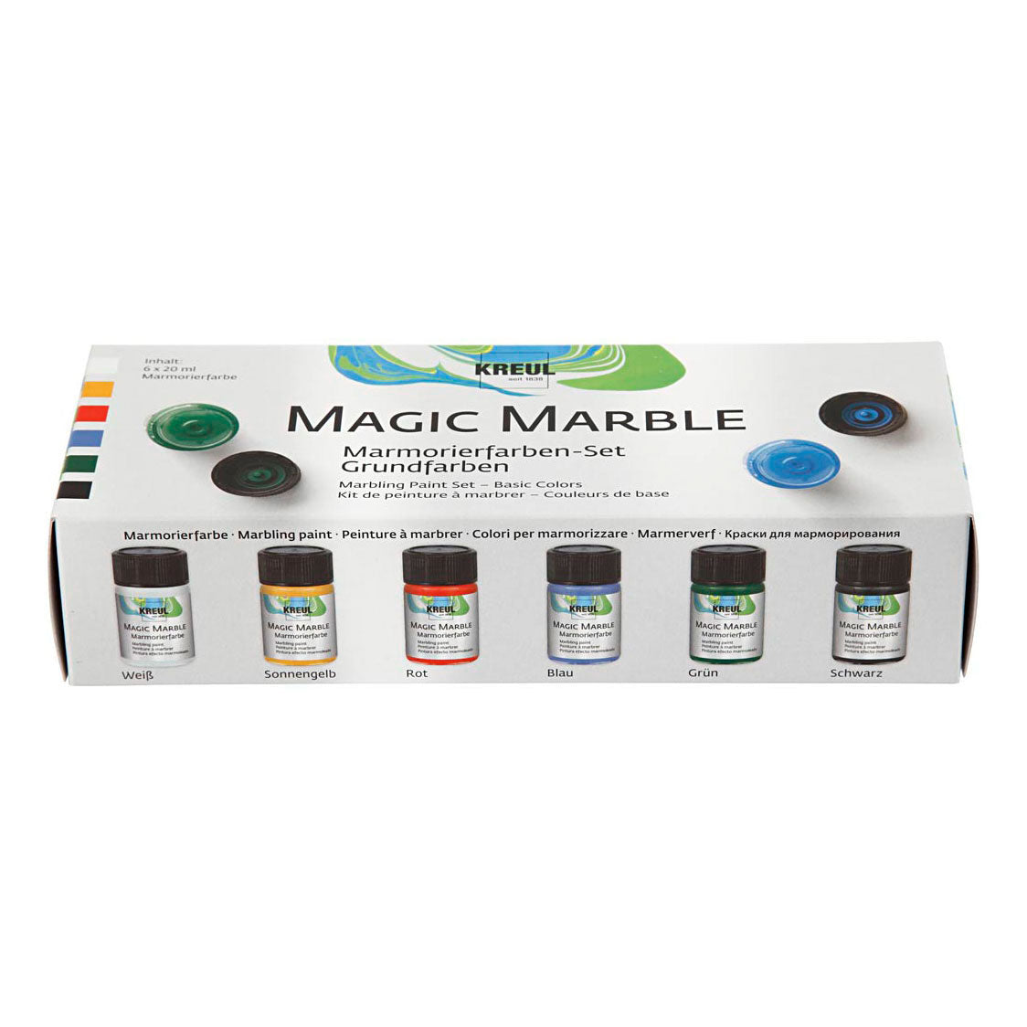 Creativ company magische marmerverf, 6x20ml