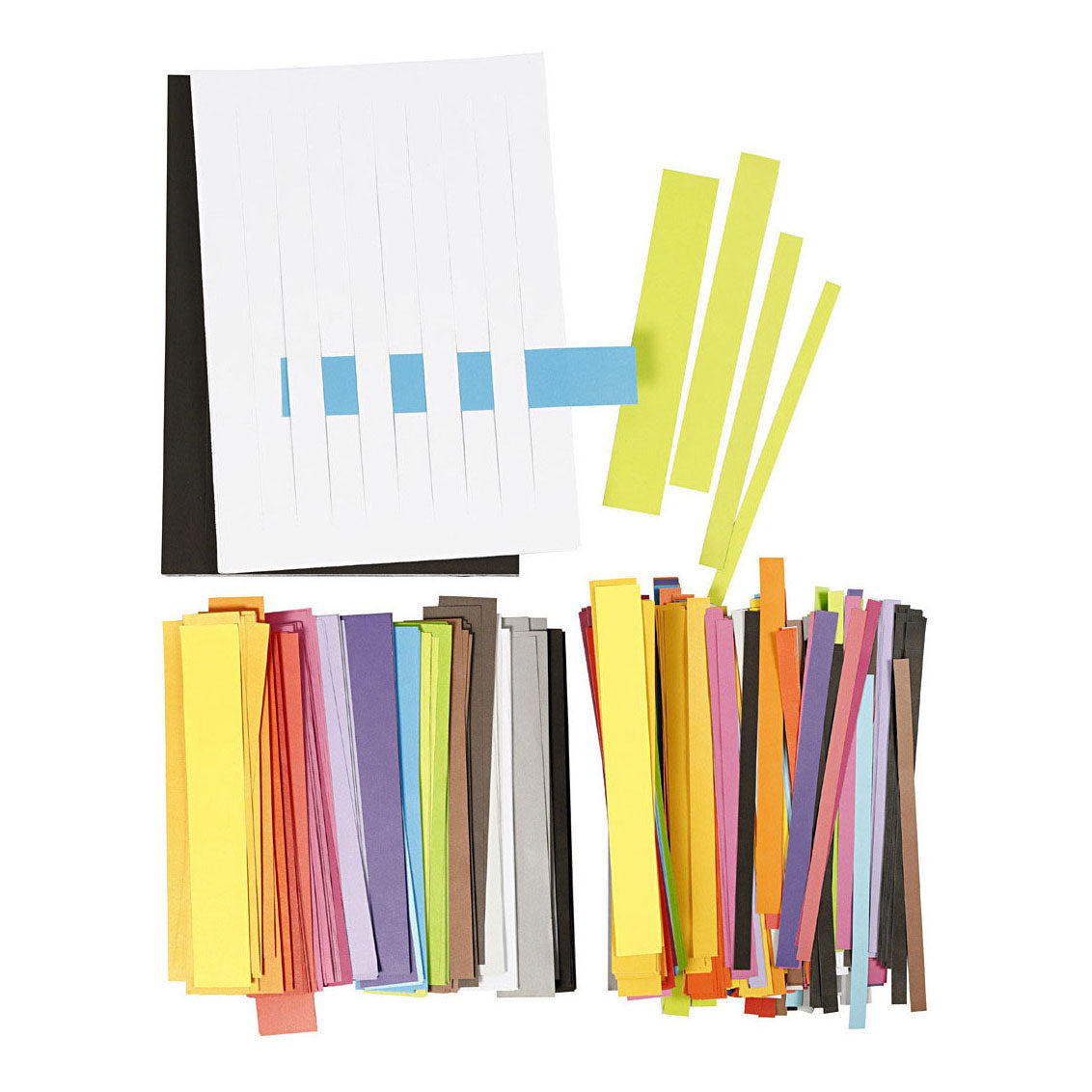Creativ company papier weven set, l: 21 cm, b: 10+15+25+35 mm, 1 doos