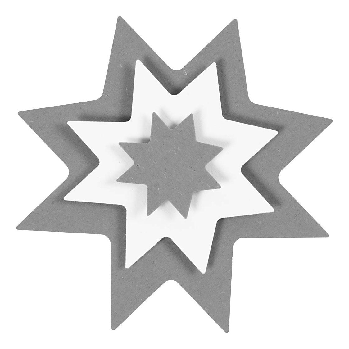 Creativ bedrijfsponsenset grafische ster, 3st.
