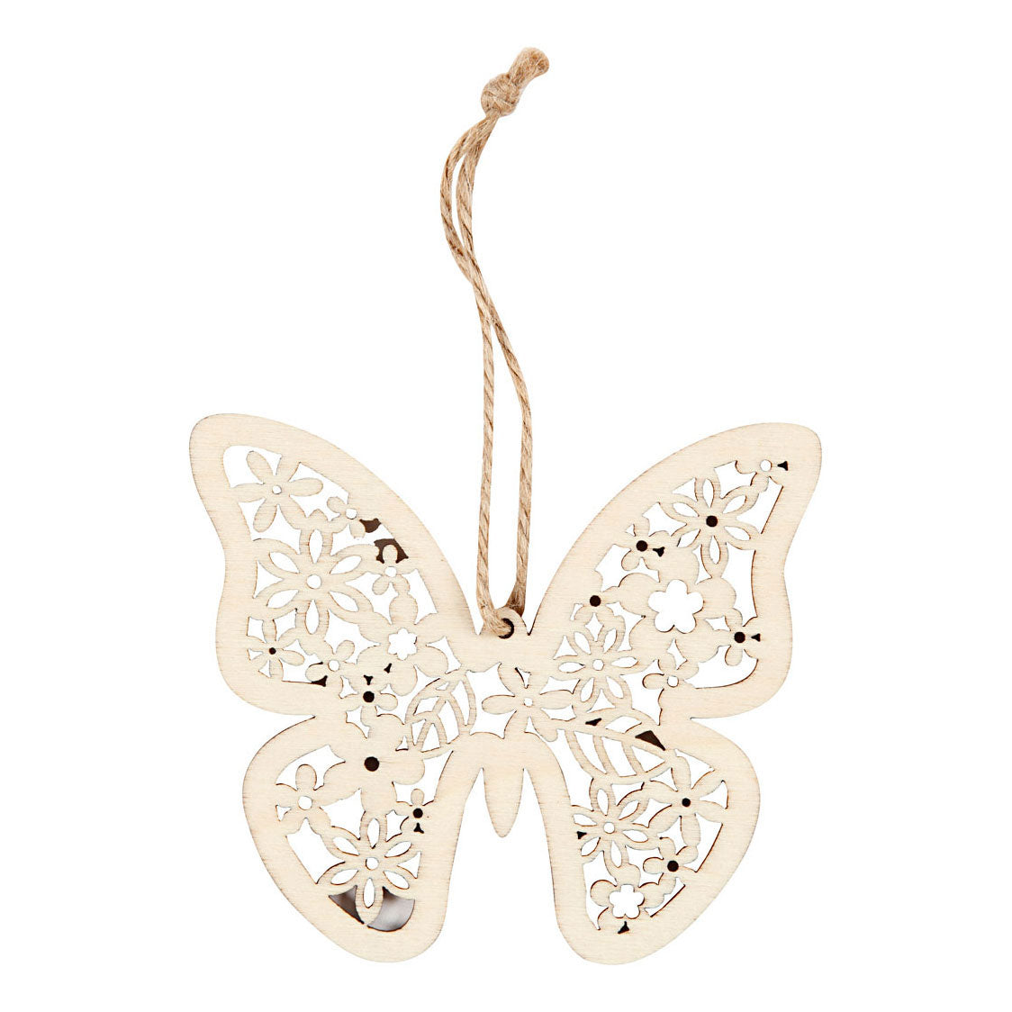 Creativ company houten figuren, vlinder, bloem en vogel, h: 10 cm, b: 10 cm, 90 stuk 1 doos