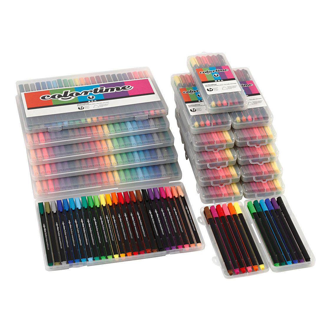 Creativ company colortime fineliners diverse kleuren, 18 pak