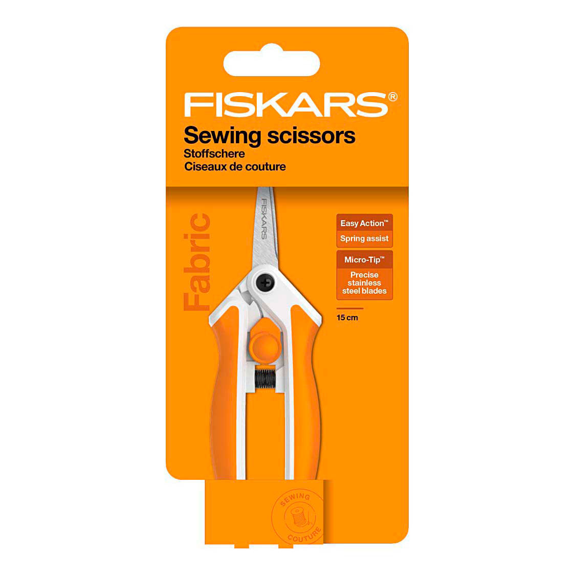 Creativ company fiskars soft-touch schaar micro spids - 15cm