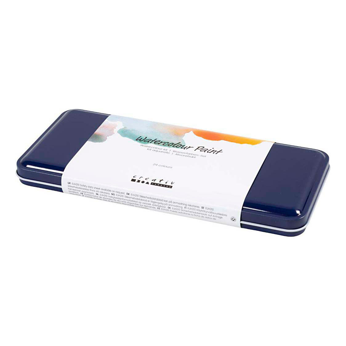 Colortime waterverfset - palet met 24 kleuren en kwast