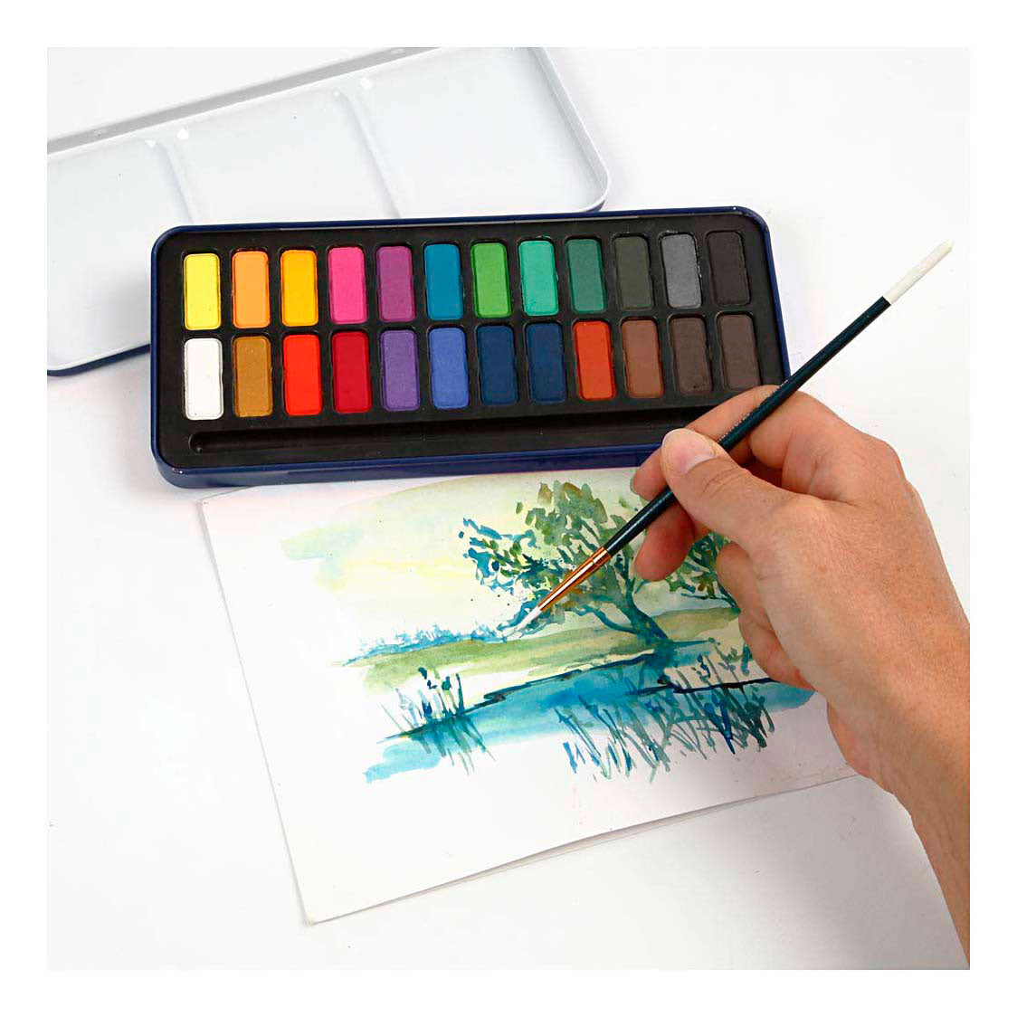 Creativ company aquarelset diverse kleuren - 24 kleuren