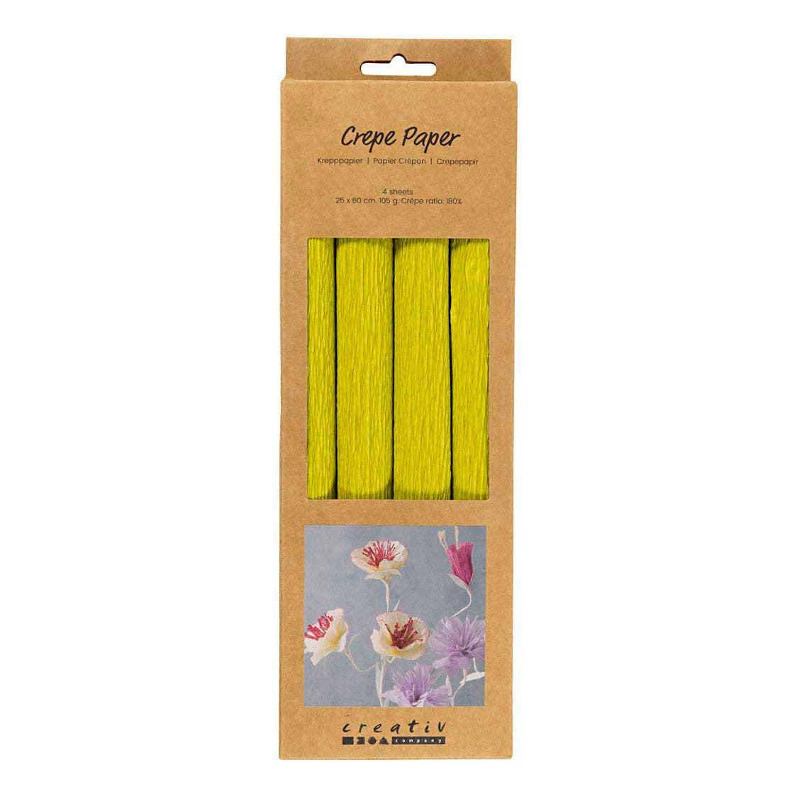 Creativ company crepepapier lichtgroen - 4st.