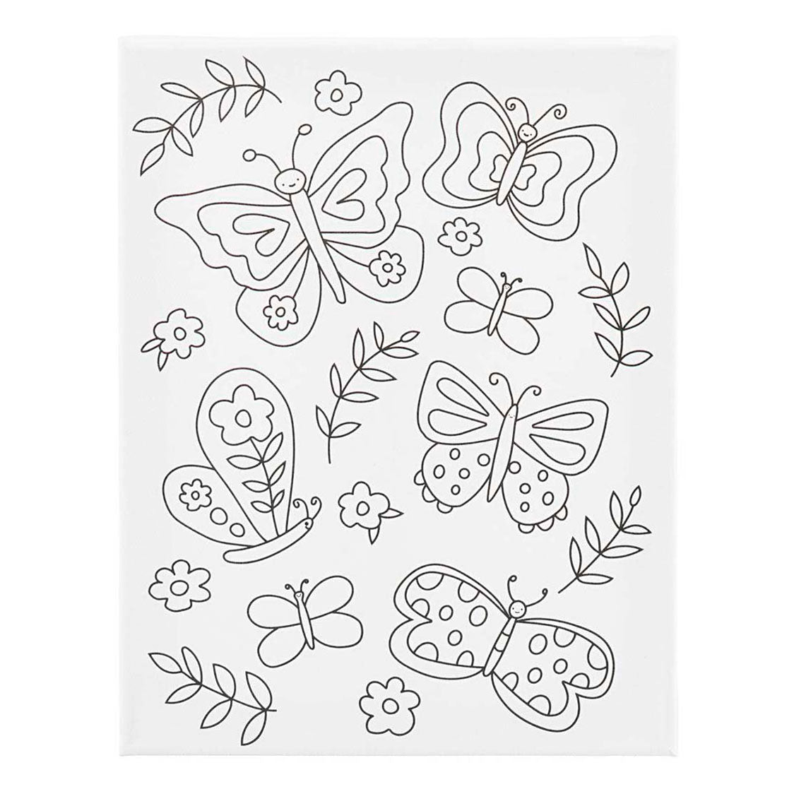 Creativ company schildercanvas met print vlinders - 24x30cm