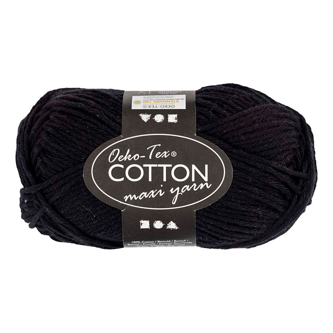 Creativ company katoengaren afm 8 8 l: 80-85 m zwart - 50gr.