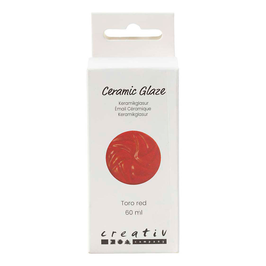 Creativ company keramiek glazuur 984-1101 c dekkend toro red - 60ml