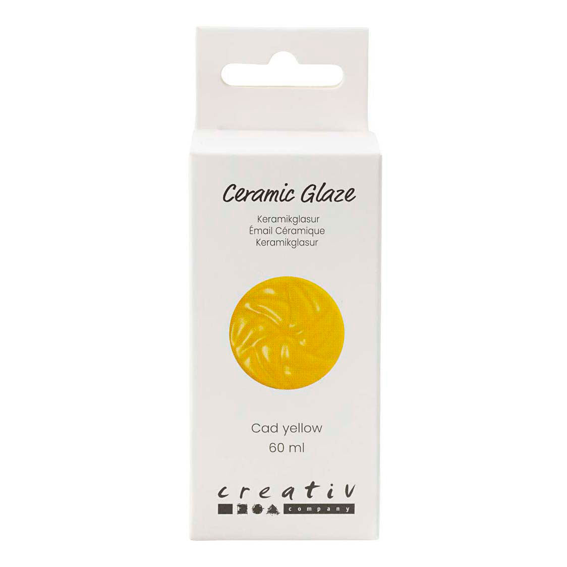 Creativ company keramiek glazuur 984-1101 c dekkend cad yellow - 60ml