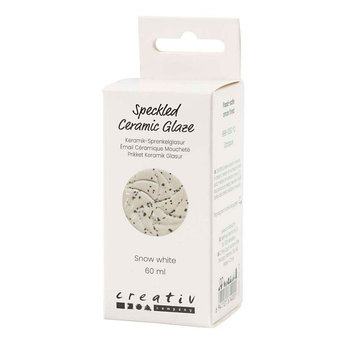Creativ company https: www.cchobby.nl gespikkeld-keramiekglazuur-999-1060-c-dekkend-snow-white-60-ml-1-doosje