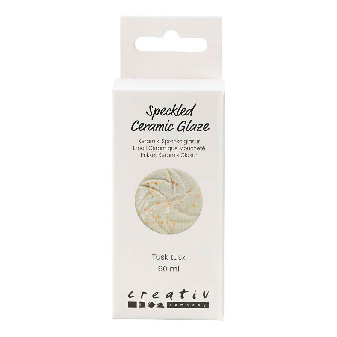 Creativ company gespikkeld keramiek glazuur 999-1060 c dekkend tusk tusk - 60ml