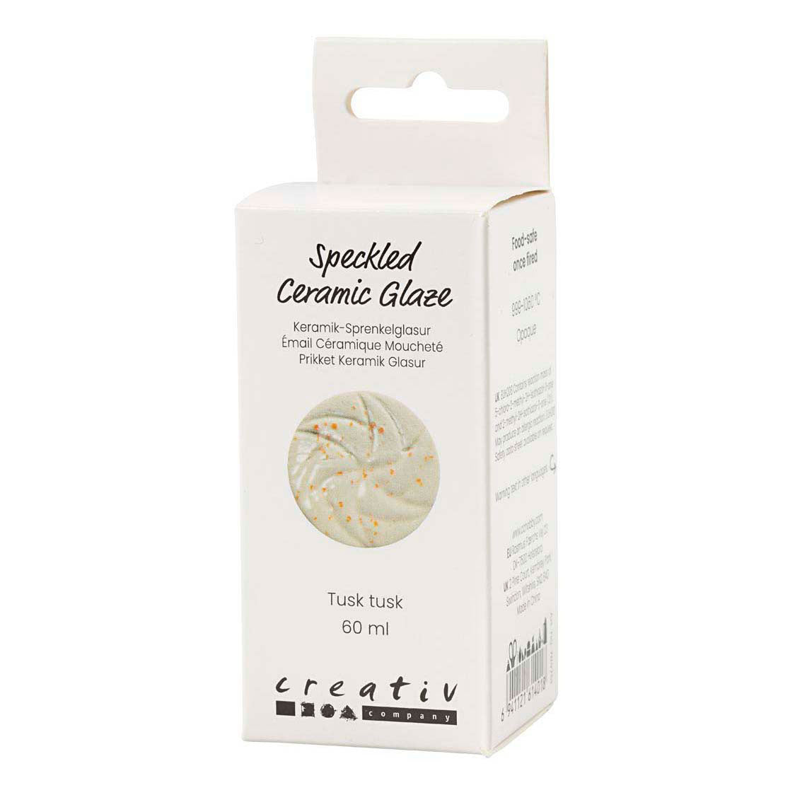 Creativ company gespikkeld keramiek glazuur 999-1060 c dekkend tusk tusk - 60ml