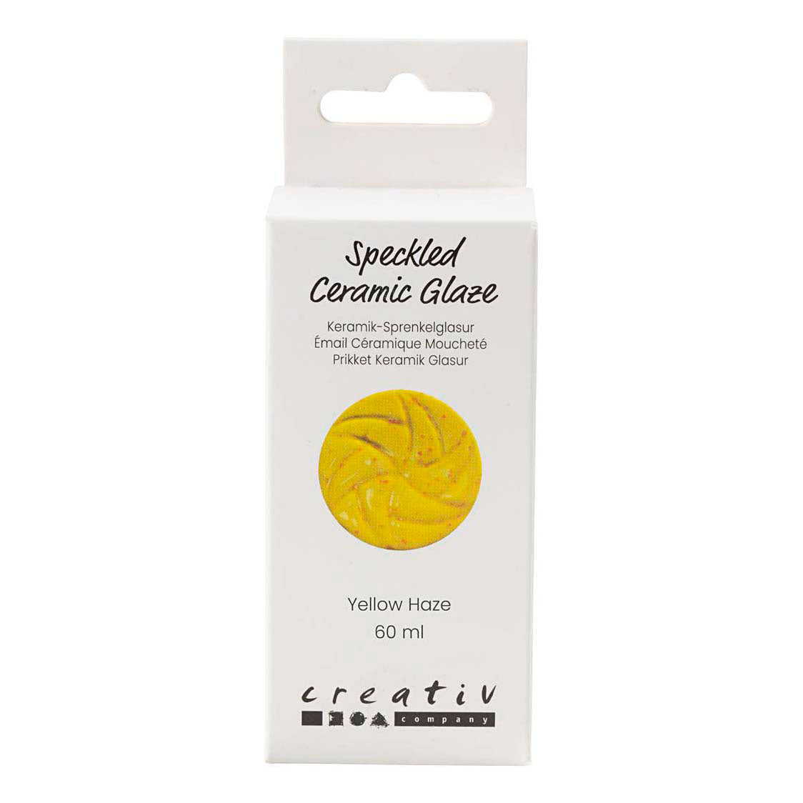 Creativ company https: www.cchobby.nl gespikkeld-keramiekglazuur-999-1060-c-dekkend-yellow-haze-60-ml-1-doosje