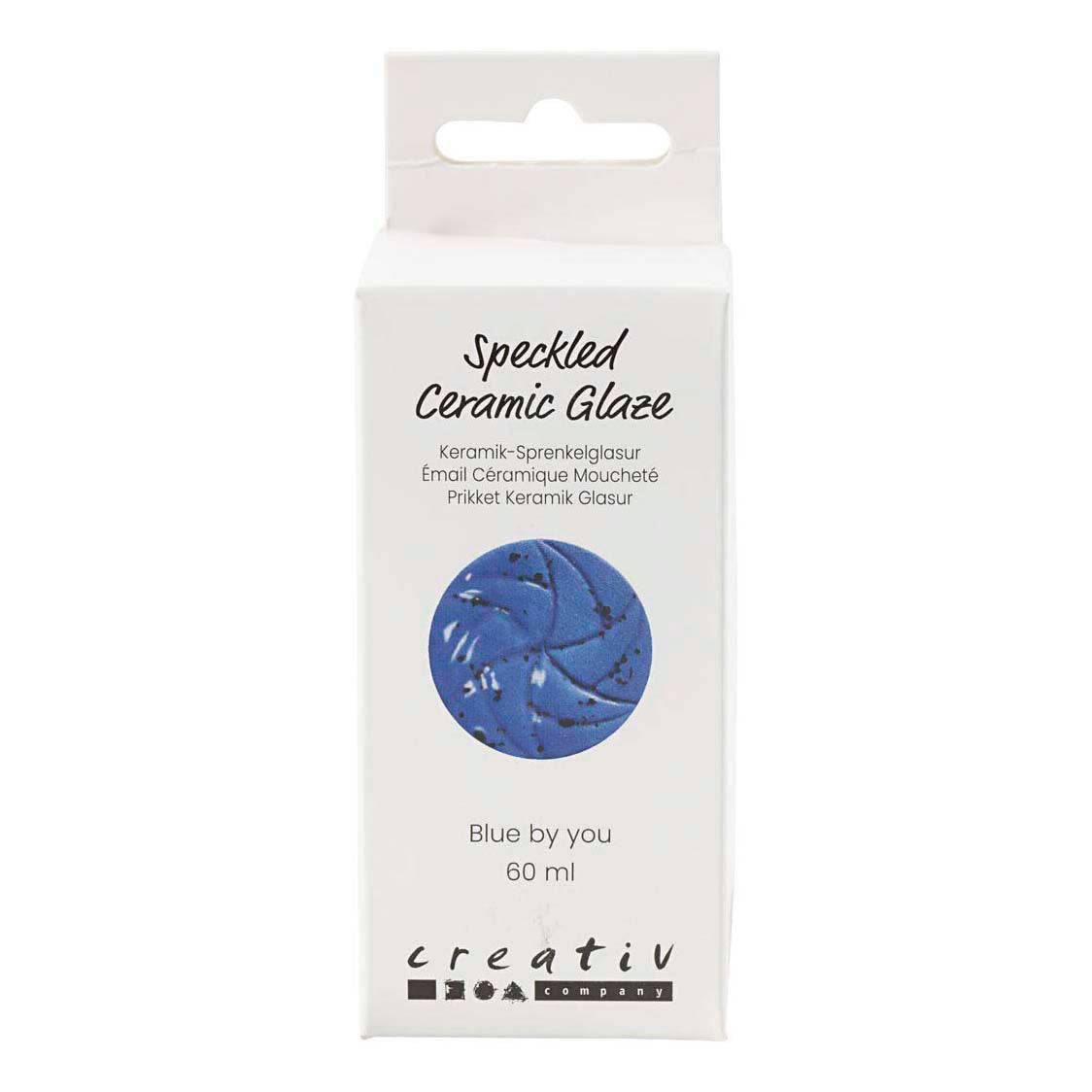 Creativ company gespikkeld keramiek glazuur 999-1060 c dekkend blue by you - 60ml
