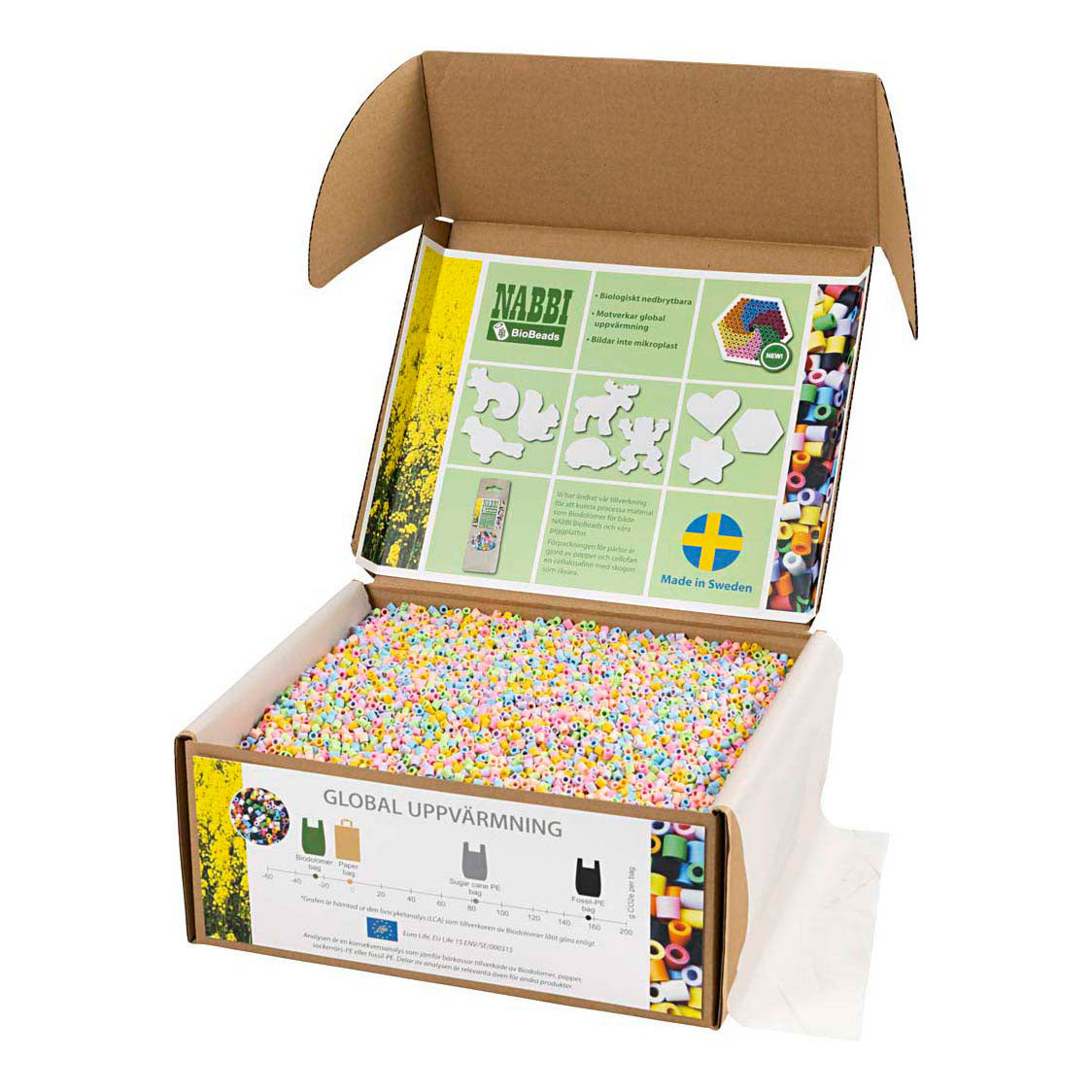Creativ company nabbi biobeads pastelkleuren - 55000st.