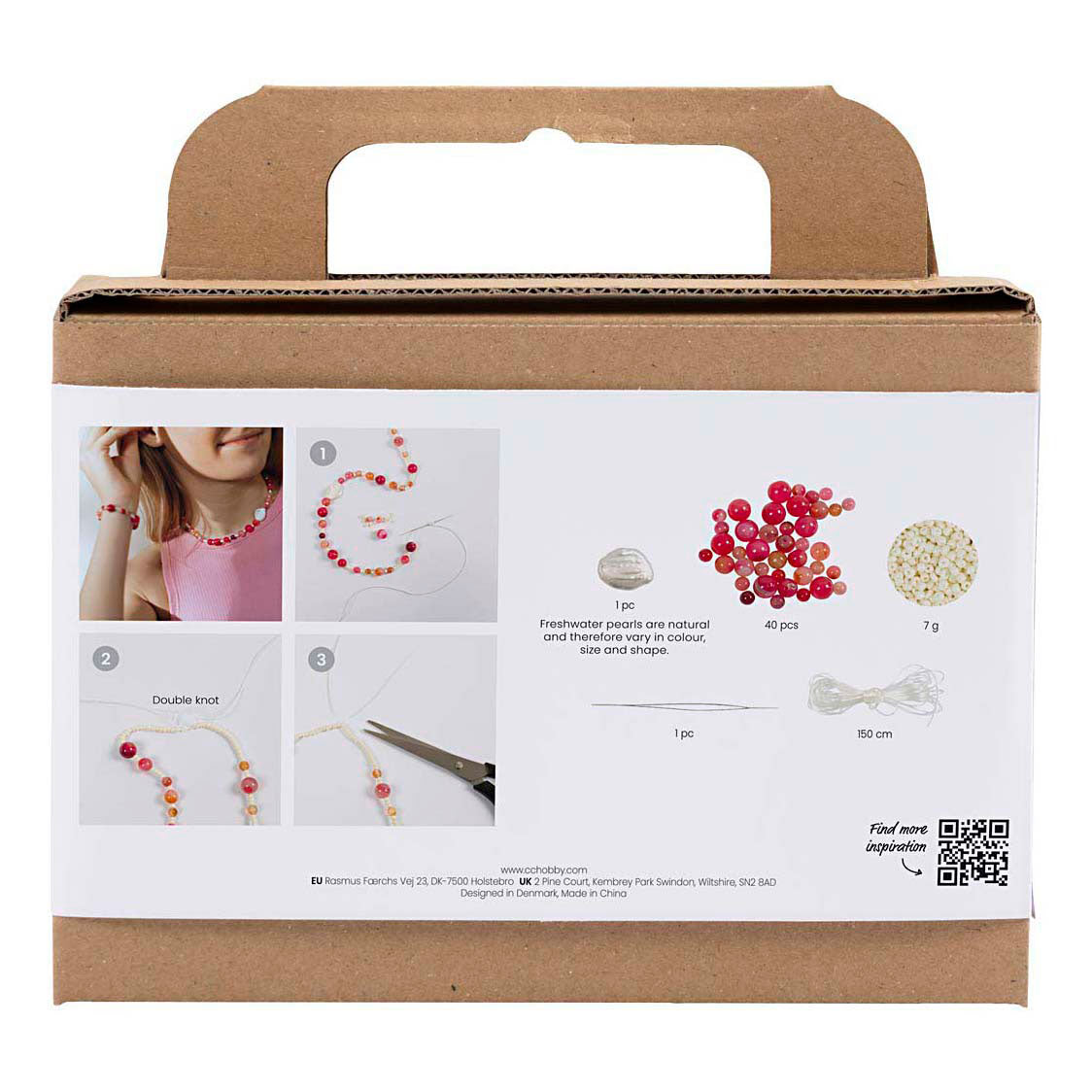 Creativ company https: www.cchobby.nl mini-hobbyset-sieraden-halsketting-en-armband-roze-1-doos