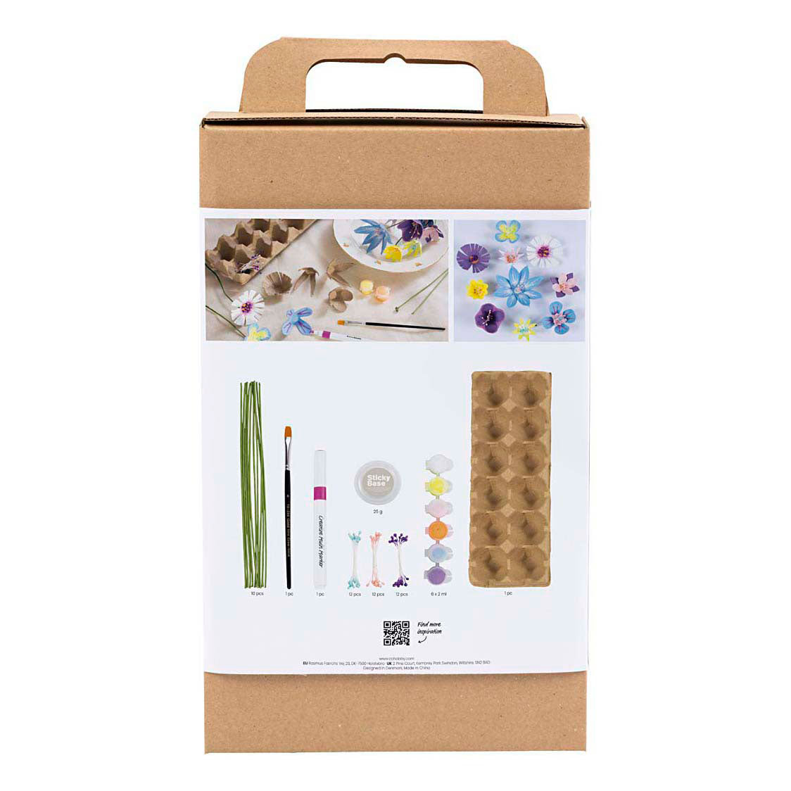 Creativ company https: www.cchobby.nl hobbyset-bloemen-van-eierdozen-pastelkleuren-1-doos