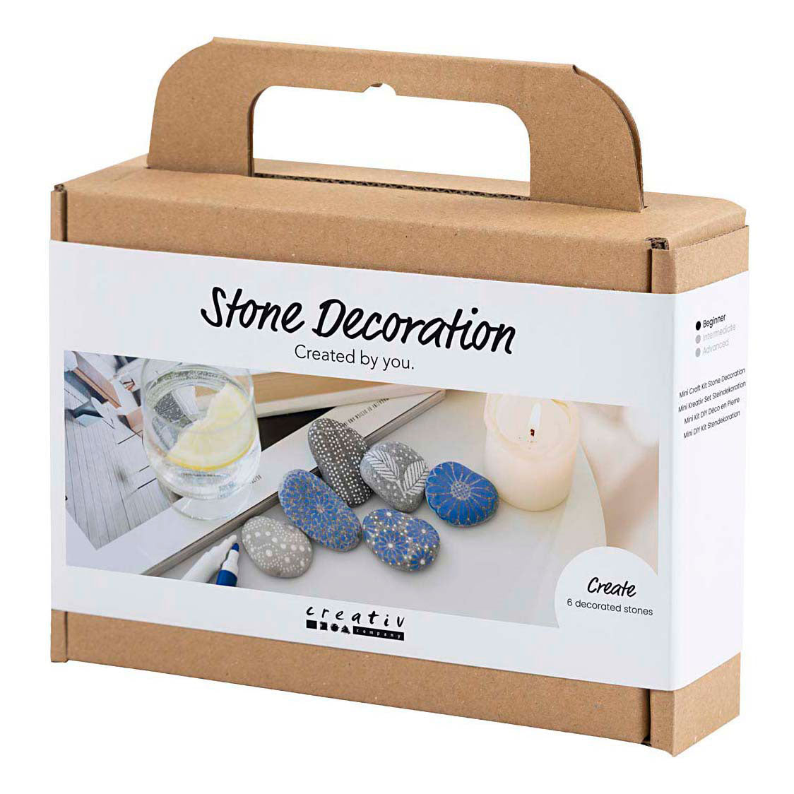 Creativ company mini hobbyset steendecoratie blauw