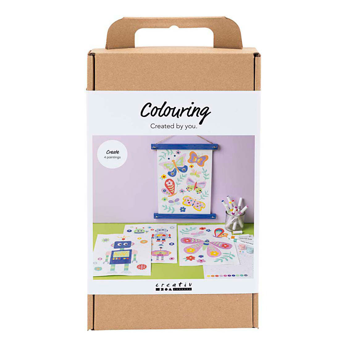 Creativ company https: www.cchobby.nl hobbyset-kleuren-vlinder-en-robot-vrolijke-kleuren-1-doos