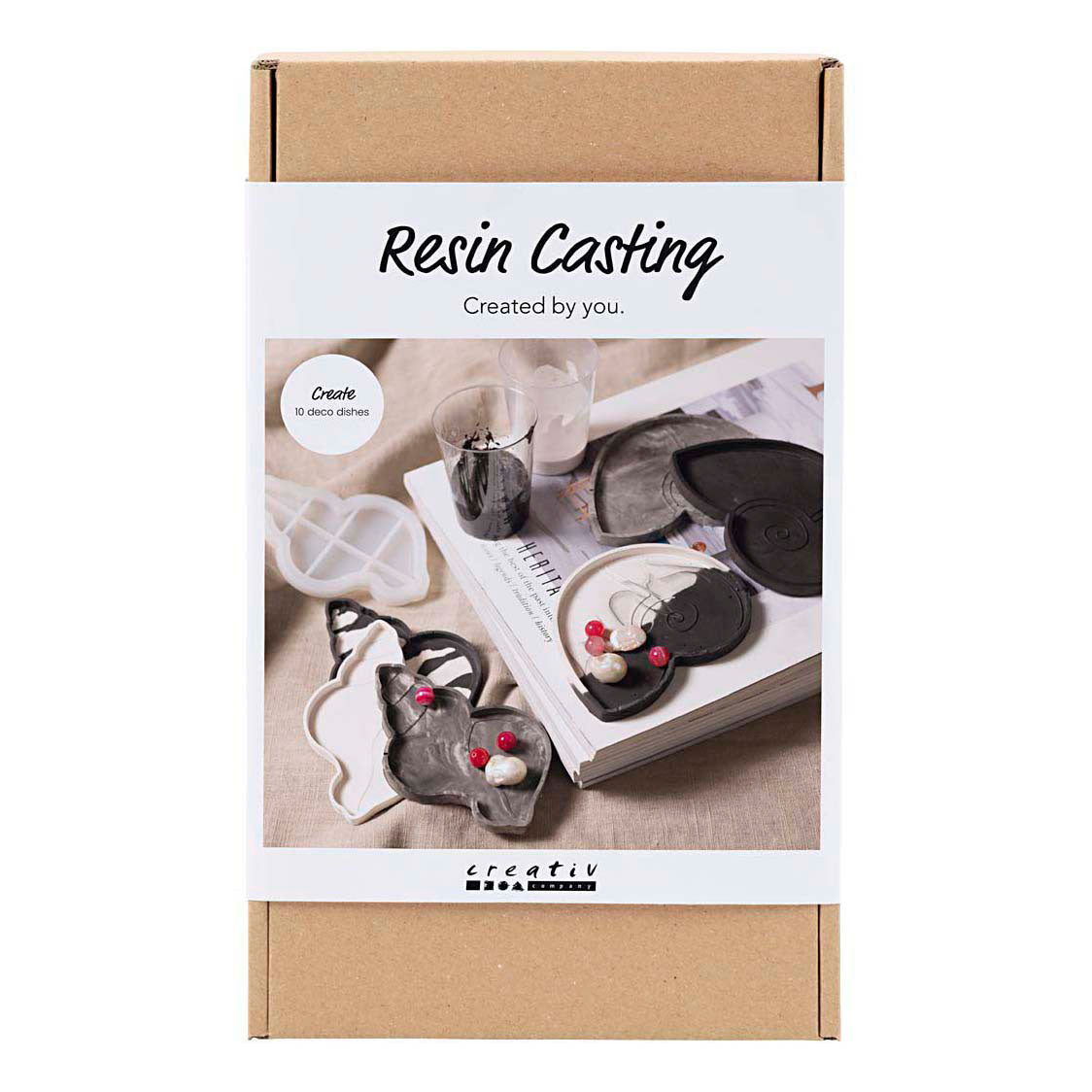 Creativ company hobbyset hars gieten conchschelp zwart en wit