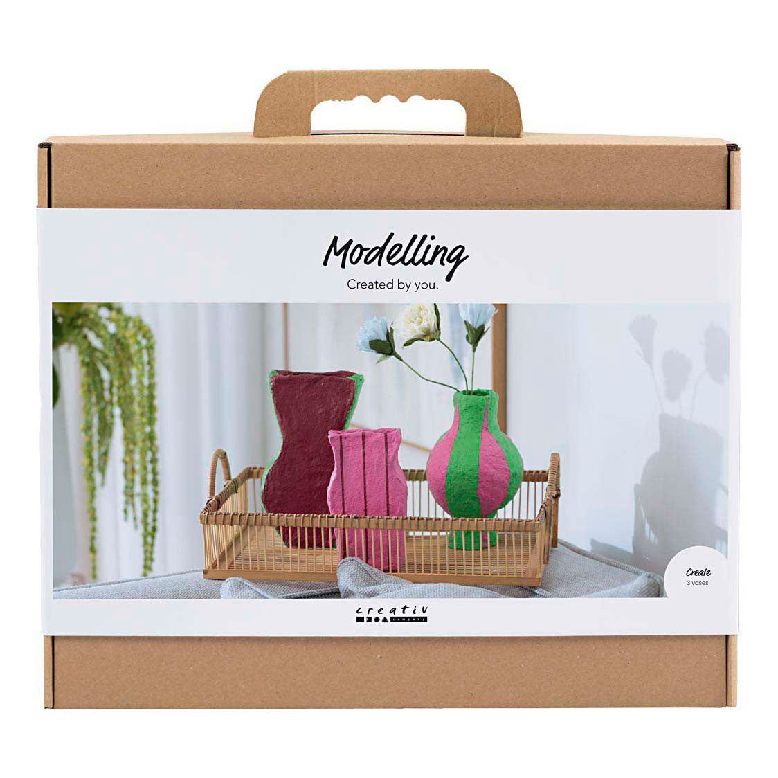 Creativ company https: www.cchobby.nl maxi-hobbyset-boetseren-vazen-van-papier-mache-diverse-kleuren-1-doos