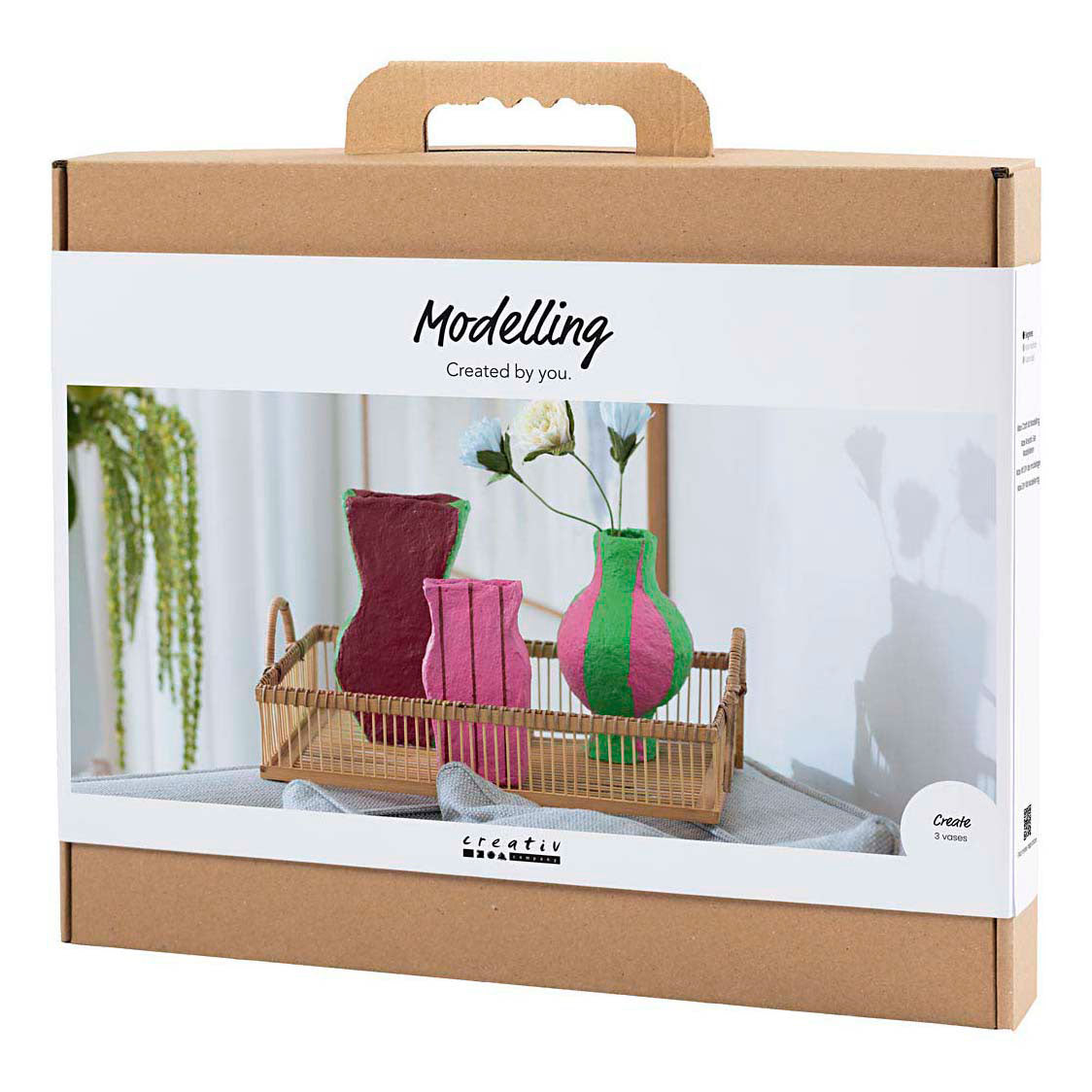 Creativ company https: www.cchobby.nl maxi-hobbyset-boetseren-vazen-van-papier-mache-diverse-kleuren-1-doos
