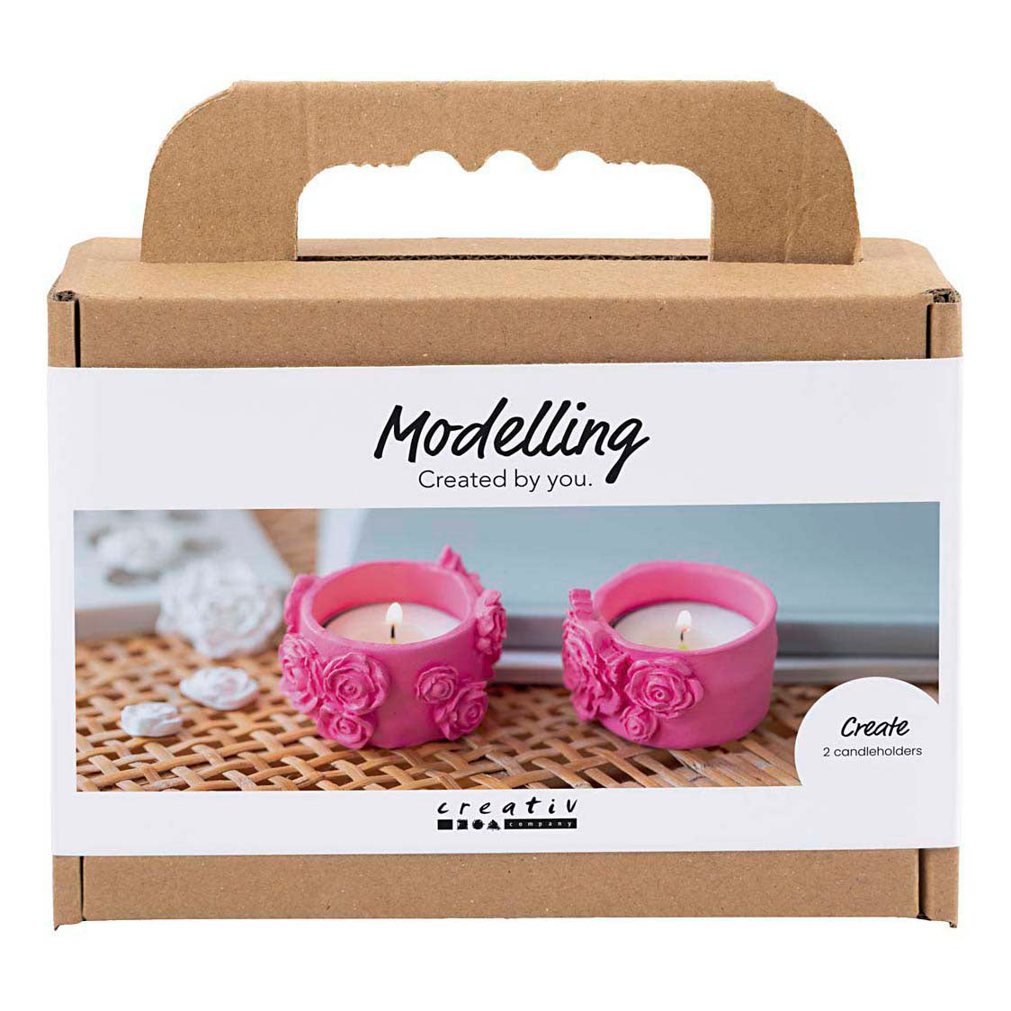 Creativ company https: www.cchobby.nl mini-hobbyset-boetseren-theelichthouders-roze-1-doos