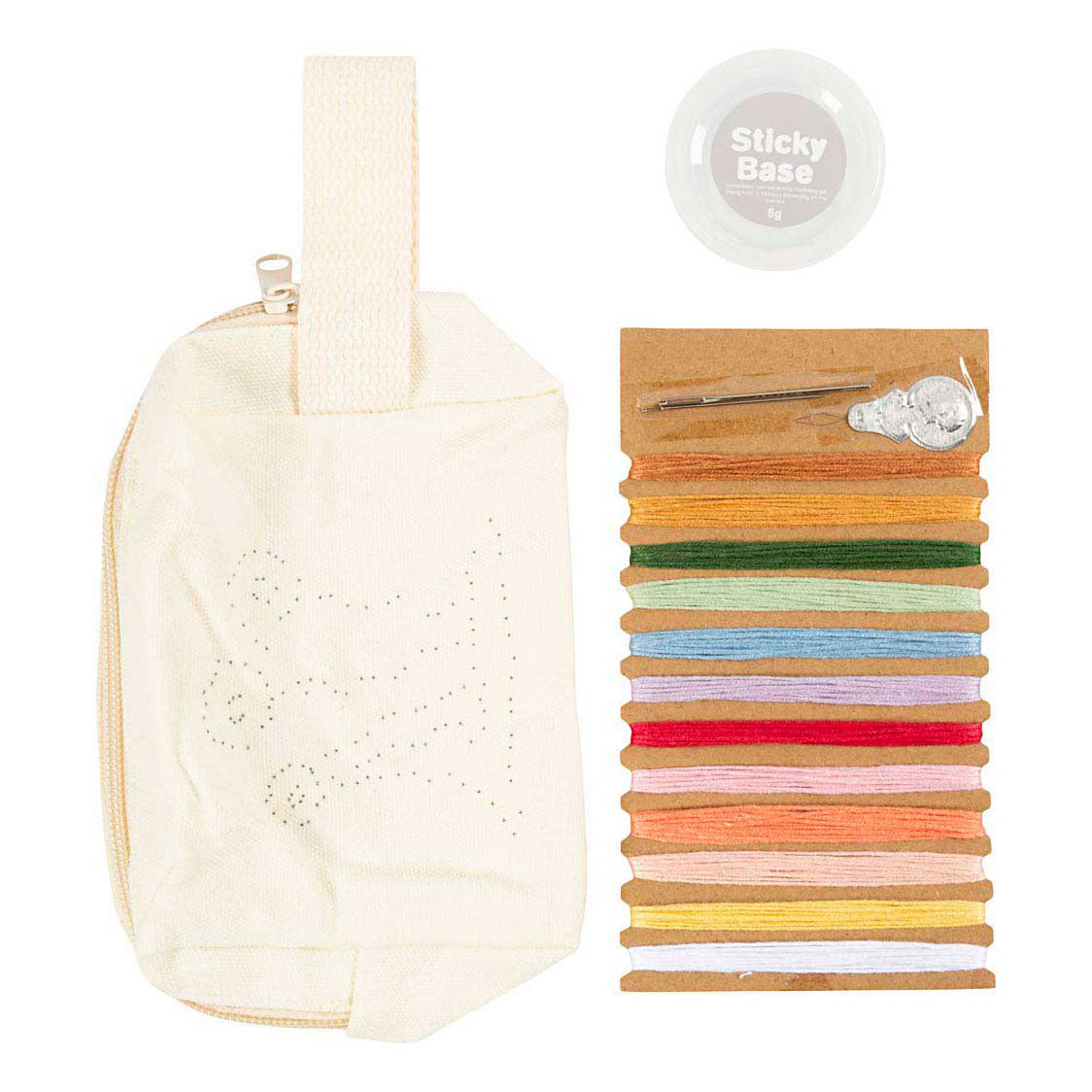 Creativ company mini hobbyset borduurwerk make-up tas