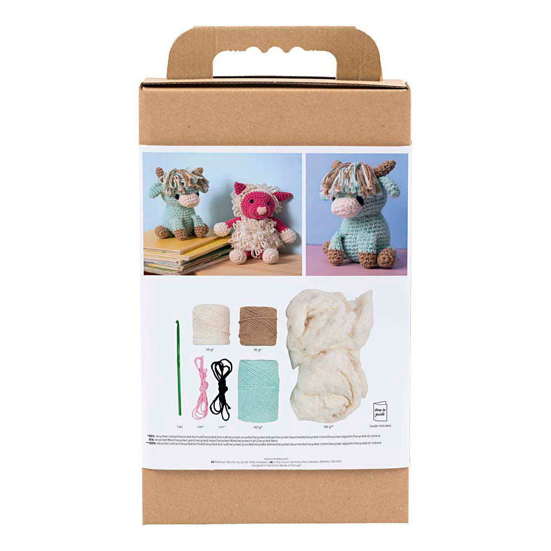 Creativ company https: www.cchobby.nl hobbyset-amigurumi-koe-beige-mint-1-doos