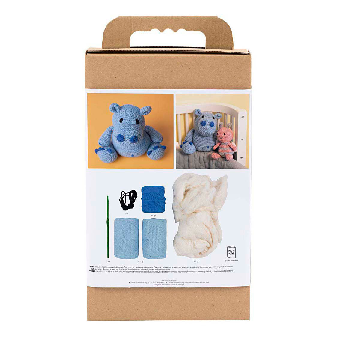Creativ company https: www.cchobby.nl hobbyset-amigurumi-nijlpaard-blauw-lichtblauw-1-doos