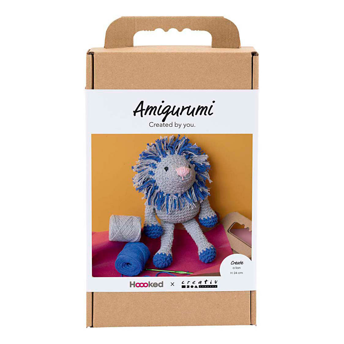 Creativ company https: www.cchobby.nl hobbyset-amigurumi-leeuw-marineblauw-lichtgrijs-1-doos