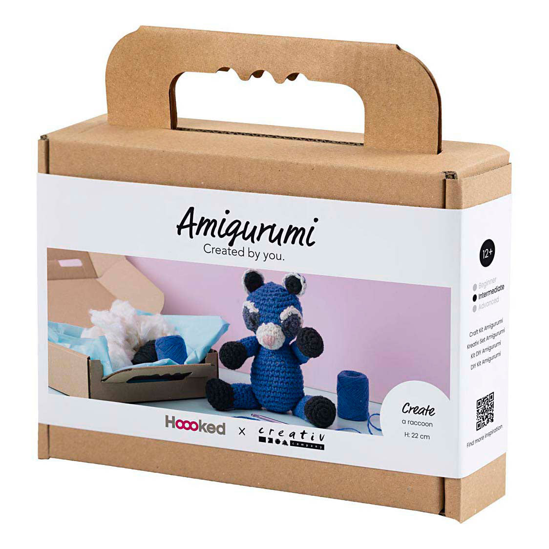 Creativ company https: www.cchobby.nl hobbyset-amigurumi-wasbeer-zwart-blauw-1-doos