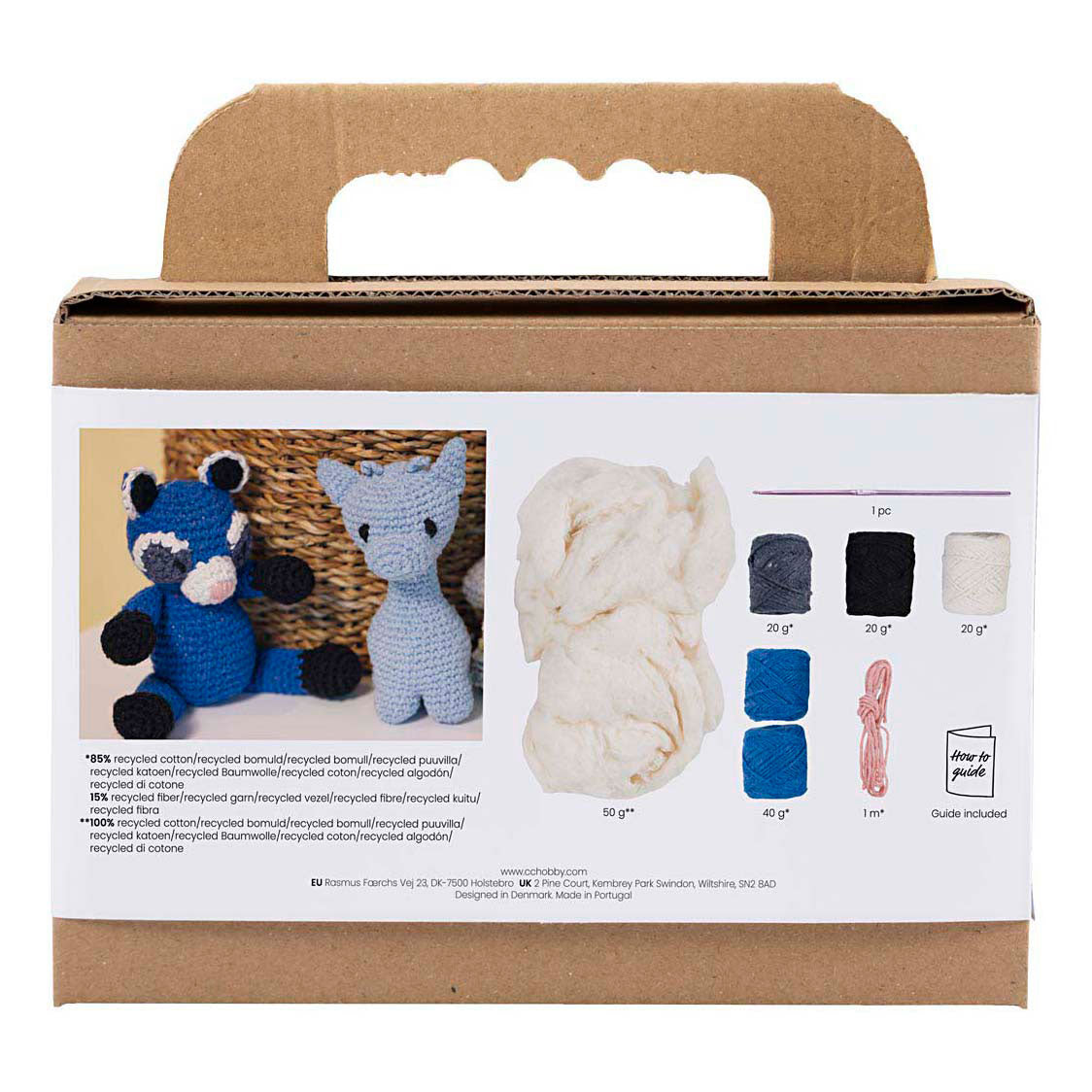 Creativ company https: www.cchobby.nl hobbyset-amigurumi-wasbeer-zwart-blauw-1-doos