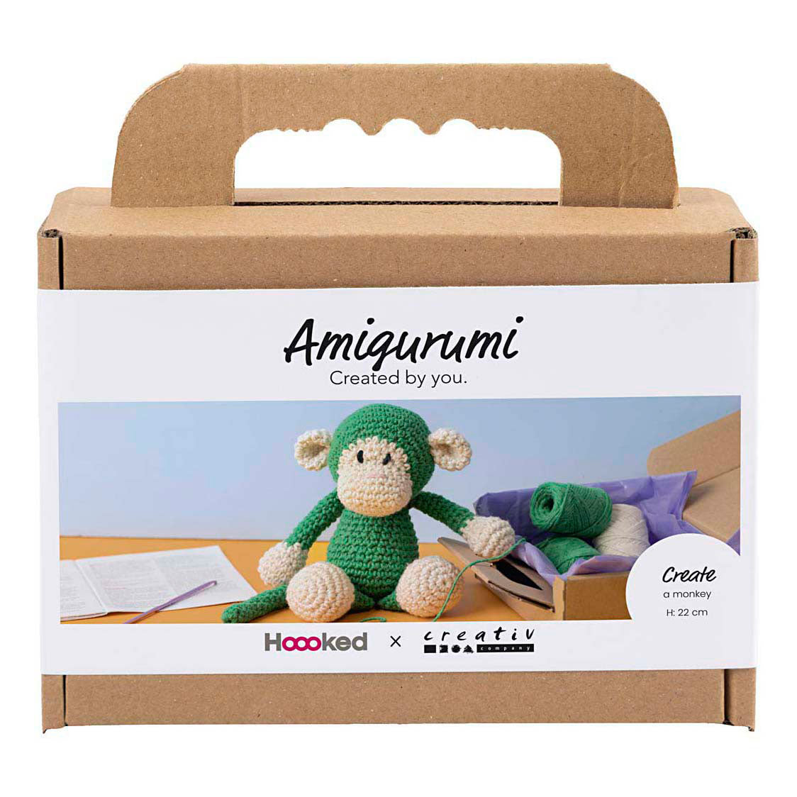 Creativ company https: www.cchobby.nl hobbyset-amigurumi-aap-groen-off-white-1-doos